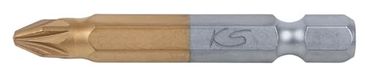 KS Tools 911.3644 1/4" TiN Bit, 50mm, PZ2, 5 per pak