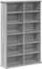 vidaXL Meuble CD Gris Sonoma 60 x 17 x 92 cm Bois traité