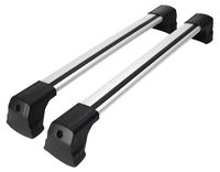 Omac Barres de toit compatibles avec Fiat Doblo II 2010-2021 – 2 barres – Antivol inclus – Aluminium argent