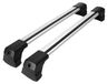 Omac Barres de toit compatibles avec Fiat Doblo II 2010-2021 – 2 barres – Antivol inclus – Aluminium argent