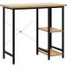 Maison Exclusive - Bureau d'ordinateur noir et chêne clair 80x40x72cm MDF et métal