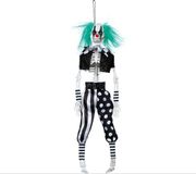 Fiestas Guirca Fiestas Horror decoratie skelet/geraamte pop - horror clown - 40 cm - griezelige Halloween hangdecoratie