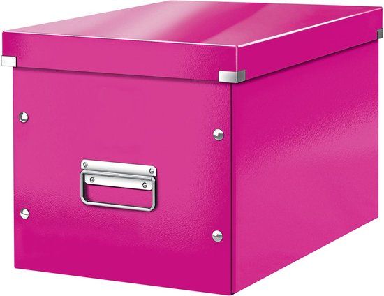 Leitz 6108 cube grote opbergdoos roze