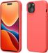 kwmobile Case voor iPhone 15 Plus - Slank TPU-Hoesje met Zachte Afwerking - In neon koraal