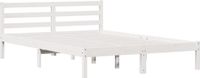 vidaXL Bedframe Wit Massief Vurenhout 215,5 x 145,5 x 69,5 cm