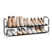 SONGMICS Schoenenrek met 2 niveaus, staand rek, schoenenopslag, ruimtebesparend, metalen frame, vliesstof, voor woonkamer, entree, hal en garderobe, zwart LSH052B01