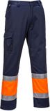 Portwest Hi-Vis Tweekleuren Combat Broek E049 - Oranje/Marine - XXL