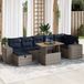 Maison Exclusive - Ensemble de meubles de jardin 8 pièces avec canapé, coussins inclus, en polyrotin marron avec un cadre en bois d'acacia