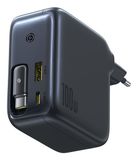 Baseus EnerCore CJ11 100W GaN Chargeur rapide avec 1x port USB-A et 2x ports USB-C, Noir