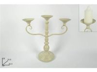 DUE ESSE CHRISTMAS SRL Kaarsenlamp, antiek ijzer, 3 stuks, 38 cm