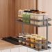 Unyqoos® Étagère à épices extensible à deux niveaux pour armoire de cuisine sans perçage
