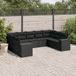 Maison Exclusive - Ensemble de meubles de jardin 9 pièces avec canapé et coussins, noir, en polyrotin