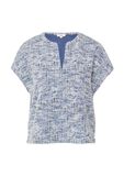 s.Oliver Bouclé shirt met glittergaren koningsblauw