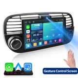 Hexinex Linux autoradio met draadloze Carplay en Android Auto, geschikt voor Fiat 500 (2007-2015), met GPS-navigatie, Wi-Fi, Bluetooth, stuurwielbediening, FM, RDS en DSP, in zwarte kleur