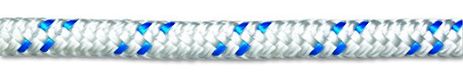 Chapuis DPY10 polyester touw vooruitgerekt – 2,2 T – diameter 10 mm – spoel 75 m wit/blauw