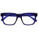 OPULIZE ERA Blauwlichtfilterbril Dames/Heren - Transparante Lenzen - Ontspiegeld - UV400 - groot rechthoekig montuur - computerbril gaming - Indigo Blauw - +0.00