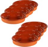 Merkloos Ger Import Tapas borden / schalen Sevilla - set van 8x - 24 cm en 21 cm - Bruin