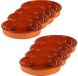 Merkloos Ger Import Tapas borden / schalen Sevilla - set van 8x - 24 cm en 21 cm - Bruin