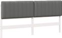 vidaXL - Gestoffeerd hoofdbord met hoofdeinde - Wit en Lichtgrijs - 200 cm