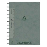 Aurora Adoc gelinieerd schrift met liniaal A4 grijs 72 vel