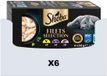 Sheba Kattenvoer Nat Filets Kip & Zalm in Saus Multipack - 6 x 6x60 gr