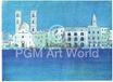 PGM Ralf Westphal Kunstdruk - Weiße Hafenstadt in Apulien 70x50cm