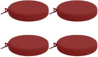 vidaXL - Coussin d'assise - SOEST - 4 pièces - Rouge vin