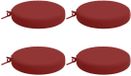 vidaXL - Coussin d'assise - SOEST - 4 pièces - Rouge vin