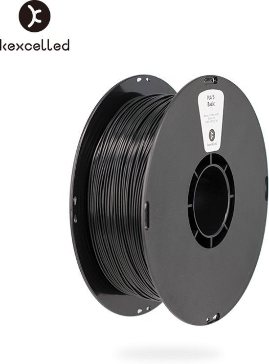 Kexcelled -PLA-1.75mm-mat zwart/matte black-1000g 1kg -3d printing filament