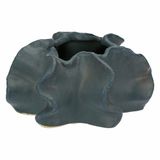 THUN Blauwe bloempot, aardewerk, collectie zee om lief te hebben, 18 x 18 x 9 cm