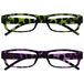 Leesbril Groen & Paarse Schildpad Lichtgewicht Lezers Waarde 2 Stuks Mannen Vrouwen RR32-65 +3,00