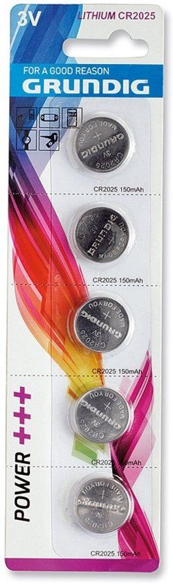 Grundig CR2025 Knoopcelbatterijen - 5 Stuks