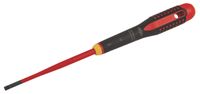 Bahco Schroevendraaier ERGO™ | geïsoleerd | VDE | driecomponentengreep | smal blad | gleuf | 1.2 mm x 6.5 mm x 150 mm - BE-8255SL