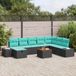 Maison Exclusive - Salon de jardin composé de 9 pièces, en résine tressée noire