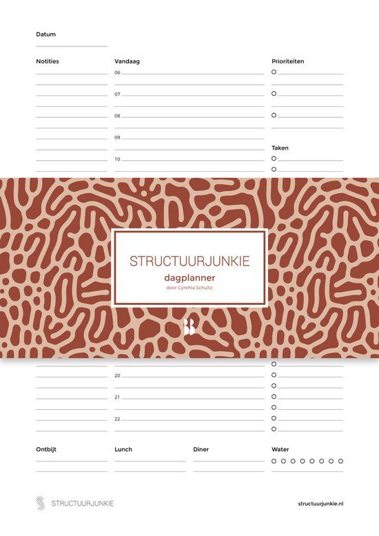 De Structuurjunkie Dagplanner - ongedateerd