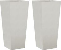 vidaXL Plantenbakken 2 st 35x35x75 cm Roestvrij Staal