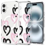 Spigen Ultra Hybrid MagFit Hoesje voor Apple iPhone 16 - Zwart, Roze, Transparant
