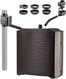 KADAX Regenton, modulaire regenwatertank voor tuin, weerbestendig regenvat 126 liter, waterverzamelaar, regencontainer van kunststof, watervat (mokka + verzamelaar)