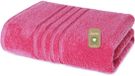 Lavea® 1 serviette 50x100 cm de tissu éponge 100% coton biologique, doux et absorbant, pour la maison, l'hôtel et le spa – serviette de bain – Rouge violet
