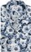 OLYMP Level 5 body fit overhemd - popeline - blanc à motif floral bleu - Strijkvriendelijk - Boordmaat: 40 (EU maat: M)