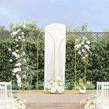 VidaXL Bordure de mariage 3 pièces or 120 x 40 x 217 cm acier