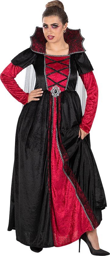 FUNIDELIA Vampier Kostuum Deluxe voor Vrouwen - Halloween - Maat S