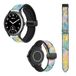 22 Icecat 22 mm siliconen en echt leer horlogeband: pastel
