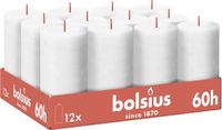 Bolsius - Rustieke Kaars - Wit - 12 stuks - 13 cm - 60 branduren