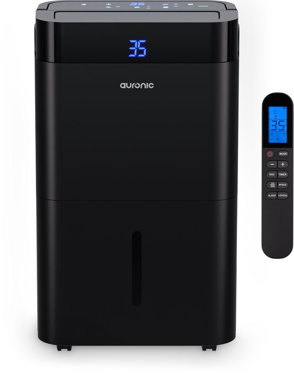 Auronic Luchtontvochtiger en Luchtreiniger - Best Plus Series - Ontvochtigt 30L per dag - 5L Waterreservoir - Slaapkamer, Badkamer, Woonkamer en Kantoor - Vochtopnemer voor in Huis - Zwart