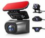 Dashcam voiture dashcam pour voiture - 4 canaux - 360 degrés - Argent
