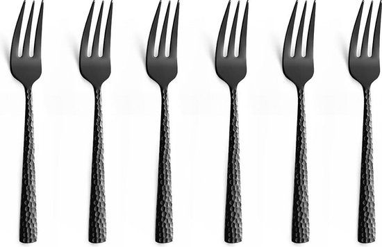 Amefa Felicity Zwart - 6 taartvorkjes - Chroomstaal 18/0 - Vaatwasserbestendig