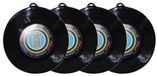 Merkloos / Sans marque Espa Nv Plastic LP grammofoonplaat - 4x - platen muziek thema - wanddecoratie - Dia 48 cm
