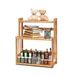 Avilia Badkamerrek van bamboe, 3 planken, 42 x 18 x 53 cm, multifunctionele organizer, ruimtebesparend, capaciteit 20 kg, stabiel en milieuvriendelijk rek, eenvoudig te monteren, voor badkamer, keuken