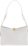 FURLA Leren Schoudertas Sfera Soft Shoulder Bag Marshmallow Lichtgrijs